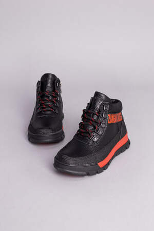 Ботинки детские кожа флотар черные зимние Ботинки детские кожа флотар черные зимние