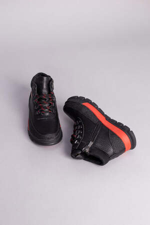 Ботинки детские кожа флотар черные зимние Ботинки детские кожа флотар черные зимние