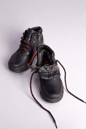 Ботинки детские кожа флотар черные зимние Ботинки детские кожа флотар черные зимние