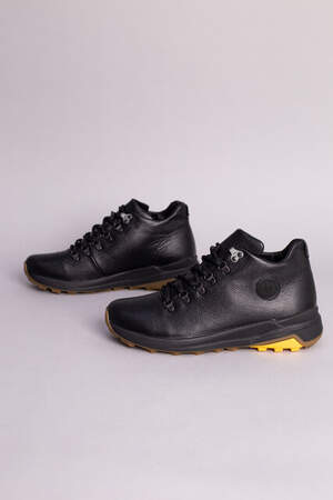 Ботинки мужские кожа флотар черные зимние