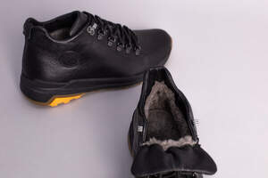 Ботинки мужские кожа флотар черные зимние