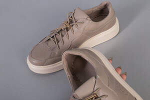 Кеды детские кожаные бежевые на бежевой подошве Кеды детские кожаные бежевые на бежевой подошве