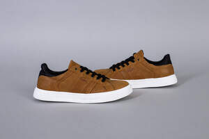 Кеды мужские из нубука рыжего цвета