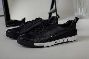 Кеды мужские кожа флотар черные