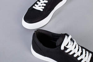 Кеды мужские кожа флотар черные с перфорацией Кеды мужские кожа флотар черные с перфорацией