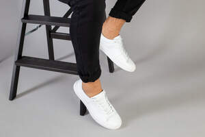 Кеды мужские кожаные белые на белой подошве Кеды мужские кожаные белые на белой подошве