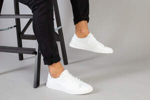 Кеды мужские кожаные белые на белой подошве Кеды мужские кожаные белые на белой подошве