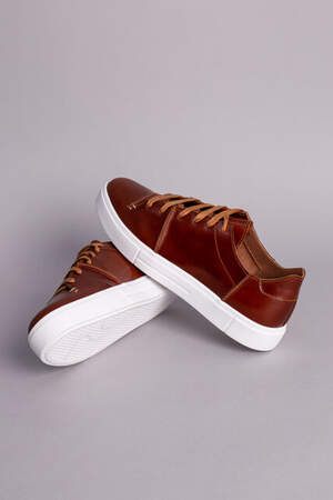 Кеды мужские кожаные рыжего цвета Кеды мужские кожаные рыжего цвета