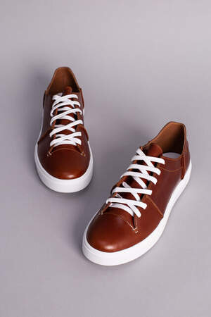 Кеды мужские кожаные рыжего цвета Кеды мужские кожаные рыжего цвета