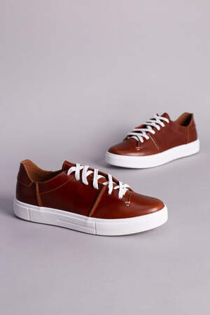 Кеды мужские кожаные рыжего цвета Кеды мужские кожаные рыжего цвета