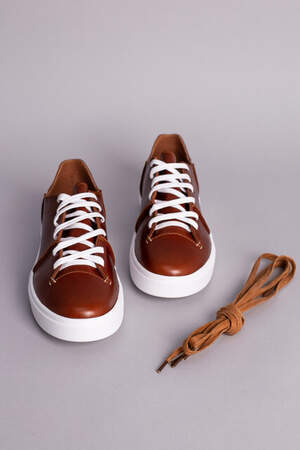 Кеды мужские кожаные рыжего цвета Кеды мужские кожаные рыжего цвета