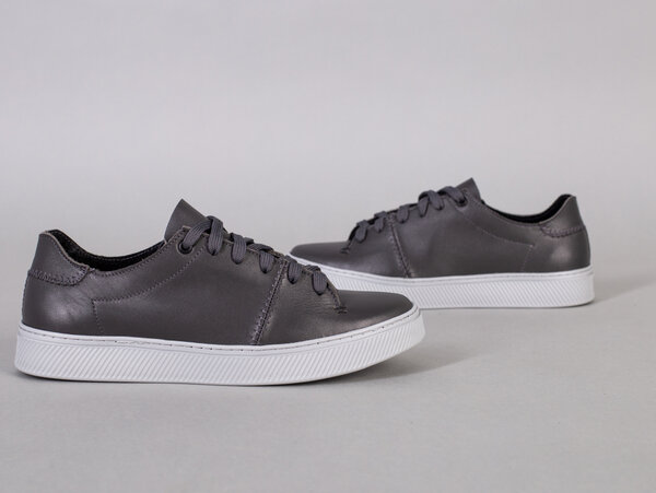 Кеды мужские кожаные серого цвета Кеды мужские кожаные серого цвета