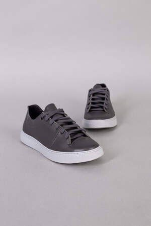 Кеды мужские кожаные серого цвета Кеды мужские кожаные серого цвета