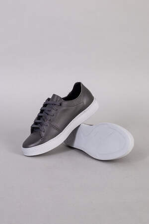 Кеды мужские кожаные серого цвета Кеды мужские кожаные серого цвета