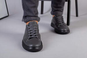 Кеды мужские кожаные серые Кеды мужские кожаные серые