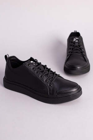 Кеды мужские кожаные черного цвета Кеды мужские кожаные черного цвета