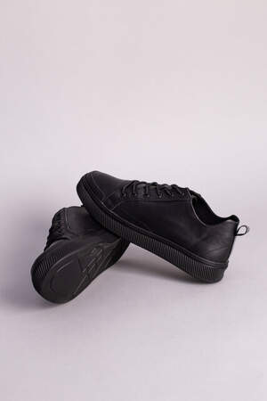 Кеды мужские кожаные черного цвета Кеды мужские кожаные черного цвета