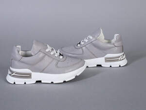 Кроссовки детские кожа флотар серого цвета Кроссовки детские кожа флотар серого цвета