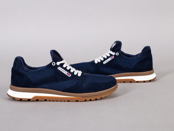 Кроссовки мужские замшевые синие с вставками сетки Кроссовки мужские замшевые синие с вставками сетки