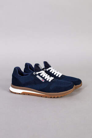 Кроссовки мужские замшевые синие с вставками сетки Кроссовки мужские замшевые синие с вставками сетки