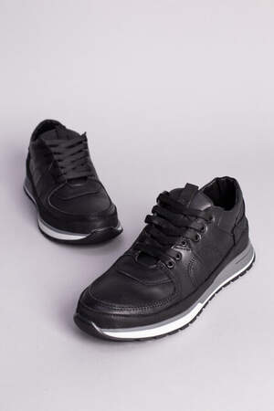 Кроссовки мужские кожаные черные Кроссовки мужские кожаные черные