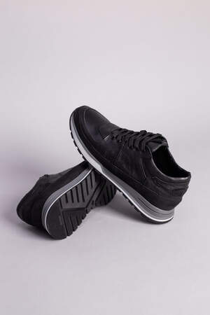 Кроссовки мужские кожаные черные Кроссовки мужские кожаные черные