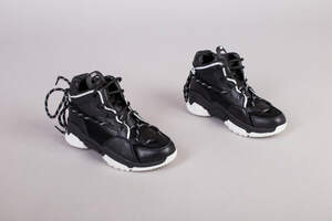 Кроссовки на мальчика кожаные черные на байке Кроссовки на мальчика кожаные черные на байке