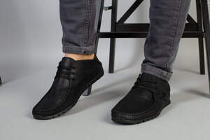 Мокасины мужские кожа мустанг черные, перфорация Мокасины мужские кожа мустанг черные, перфорация