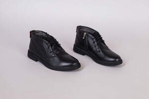 Мужские зимние черные кожаные ботинки, 40 Мужские зимние черные кожаные ботинки, 40