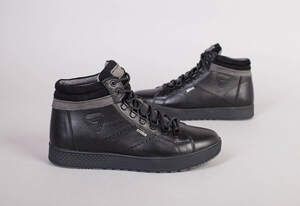 Мужские черные кожаные зимние кроссовки, 40