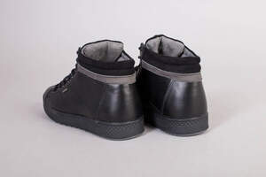 Мужские черные кожаные зимние кроссовки, 40