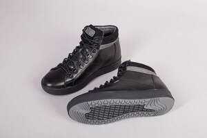 Мужские черные кожаные зимние кроссовки, 40