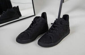 Мужские черные кроссовки из нубука, на байке, 40 Мужские черные кроссовки из нубука, на байке, 40