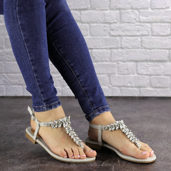 Женские босоножки вьетнамки Fashion Amber 1595 37 размер 24 см Серый Женские босоножки вьетнамки Fashion Amber 1595 37 размер 24 см Серый