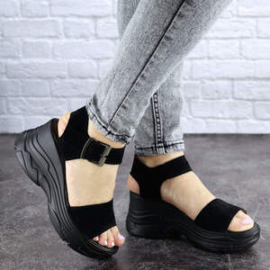 Женские босоножки замшевые Fashion Bently 1915 38 размер 24 см Черный Женские босоножки замшевые Fashion Bently 1915 38 размер 24 см Черный