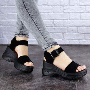 Женские босоножки замшевые Fashion Bently 1915 38 размер 24 см Черный Женские босоножки замшевые Fashion Bently 1915 38 размер 24 см Черный