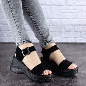 Женские босоножки замшевые Fashion Bently 1915 38 размер 24 см Черный Женские босоножки замшевые Fashion Bently 1915 38 размер 24 см Черный