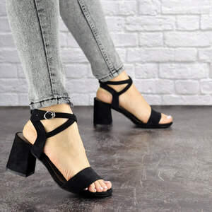 Женские босоножки на каблуке Fashion Bayou 1641 36 размер 23,5 см Черный