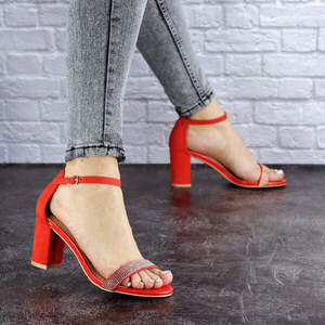 Женские босоножки на каблуке Fashion Lacey 1770 36 размер 23,5 см Красный