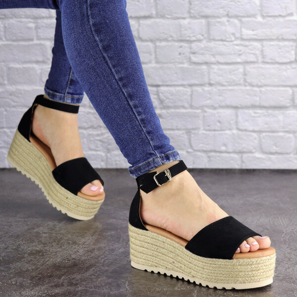 Женские босоножки эспадрильи Fashion Pluto 1614 39 размер 25 см Черный Женские босоножки эспадрильи Fashion Pluto 1614 39 размер 25 см Черный