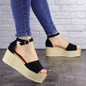 Женские босоножки эспадрильи Fashion Pluto 1614 39 размер 25 см Черный Женские босоножки эспадрильи Fashion Pluto 1614 39 размер 25 см Черный