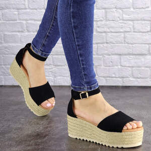 Женские босоножки эспадрильи Fashion Pluto 1614 39 размер 25 см Черный Женские босоножки эспадрильи Fashion Pluto 1614 39 размер 25 см Черный