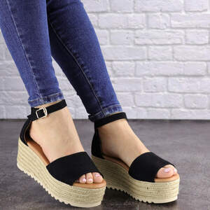 Женские босоножки эспадрильи Fashion Pluto 1614 39 размер 25 см Черный Женские босоножки эспадрильи Fashion Pluto 1614 39 размер 25 см Черный