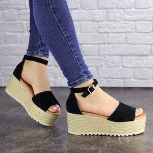 Женские босоножки эспадрильи Fashion Pluto 1614 39 размер 25 см Черный Женские босоножки эспадрильи Fashion Pluto 1614 39 размер 25 см Черный