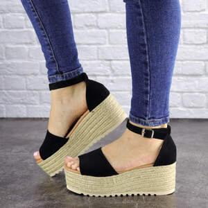 Женские босоножки эспадрильи Fashion Pluto 1614 39 размер 25 см Черный Женские босоножки эспадрильи Fashion Pluto 1614 39 размер 25 см Черный