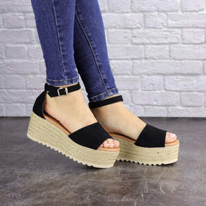 Женские босоножки эспадрильи Fashion Pluto 1614 39 размер 25 см Черный Женские босоножки эспадрильи Fashion Pluto 1614 39 размер 25 см Черный