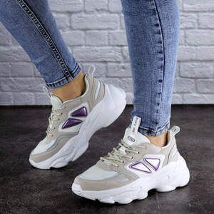 Женские кроссовки Fashion Coonie 1933 39 размер 24,5 см Бежевый