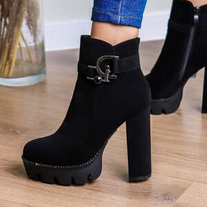 Ботильоны женские Fashion Galaxy 3255 37 размер 24 см Черный Ботильоны женские Fashion Galaxy 3255 37 размер 24 см Черный