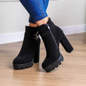 Ботильоны женские Fashion Galaxy 3255 37 размер 24 см Черный Ботильоны женские Fashion Galaxy 3255 37 размер 24 см Черный