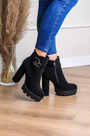 Ботильоны женские Fashion Galaxy 3255 37 размер 24 см Черный Ботильоны женские Fashion Galaxy 3255 37 размер 24 см Черный